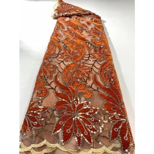 2021 High Quality Sequin Beads Applique Stereoscopic Swiss French Net African Tulle Mesh Lace Fabric For Dress 5yards YL0519