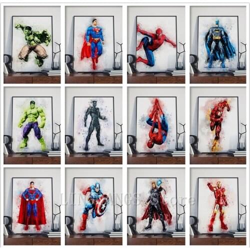 5D DIY Diamond Painting Disney Marvel Spiderman Avengers Superhero Diamond Embroidery Mosaic Cross Stitch Handmade Home Decor