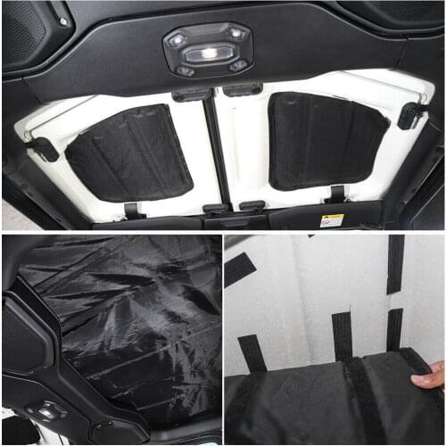 9PCS Headliner Roof Heat Insulation Sound Deadener Cotton For Jeep Wrangler JL 2018 2019