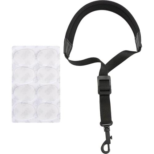 9 Pcs Saxophone Accessories: 8Pcs Alto/Tenor Mouthpiece Patches Pads 0.8Mm & 1 Pcs Neck Strap With Snap Hook