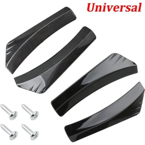2x Car Rear Bumper Lip Diffuser Splitter Carbon Fiber/Black Angle Spoiler Protector Side Skirt For BMW Canards Diffuser For Benz