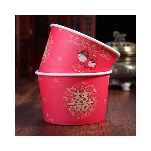 Free shipping 40pcs/lot high quality thicking wedding disposable paper bowl wedding supplies