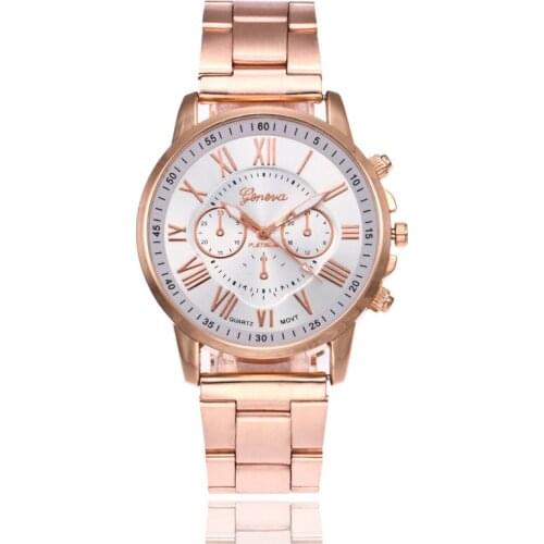 Reloj Mujer Rose Gold Watch Luxury Women Watches Classic Roman Numerals Ladies Dress Quartz Wristwatch Relogio Feminino