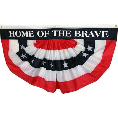 Memorial Day Bunting Flag Decor Home of The Brave Patriotic Banner Presidents Day, Election USA Voting Booth Campaign Rally