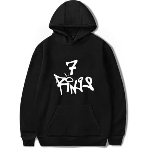 Ariana Grande Hoodies Pullover 7 Ring Print Sweatshirt Long Sleeve Women/men Clothes Casual Womens Clothing