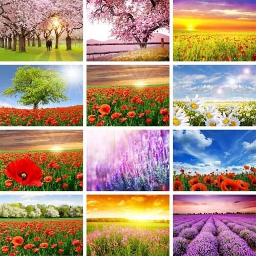 GATYZTORY DIY Frame Coloring By Numbers Flower Landscape Unique Gift HandPainted Paint By Number Wall Art Home Decor