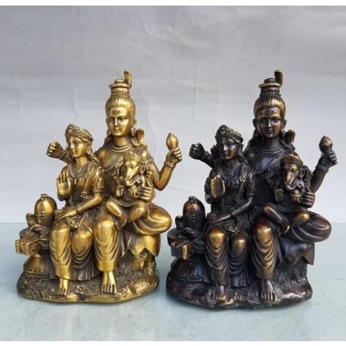 China brass seiko wealth goddess crafts statue