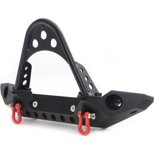 Mayitr Metal Front Bumper with LED Lights RC Car Accessories for 1/10 RC Axial SCX10 & SCX10 II 90046 AXI03007