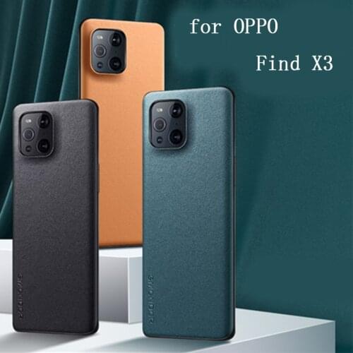 Fashion Leather Cover Case for OPPO Find X3 Original Slim Back Phone Shell for OPPO Find X3 Pro funda skin free Screen Protector