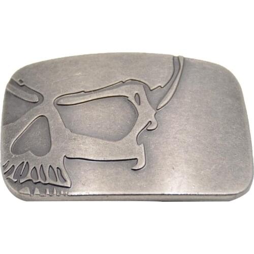 Vintage indians skull head pattern belt buckle for man western cowboy buckle without belt custom alloy width 4cm