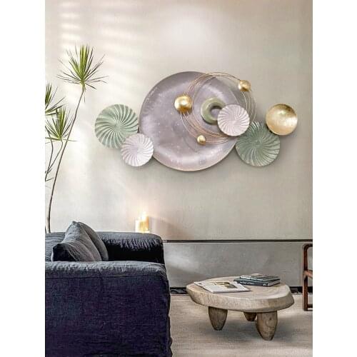 French Luxury Wrought Iron Wall Hanging Store Hotel Lobby Wall Sticker Decoration Home Livingroom Background Wall Mural Crafts