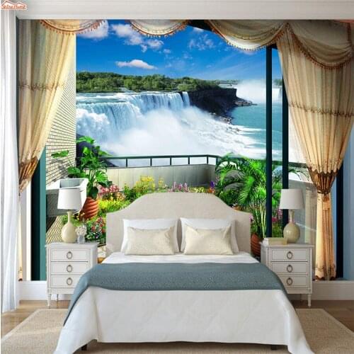 Mural Wallpaper 3d Wallpapers for Living Room Wall Papers Home Decor Paper Bedroom Self Adhesive Wallpaper Cafe Curtain Balcony