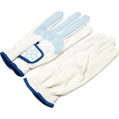 A Pair of Kid Golf Gloves Plam Janpanese PU Dorsum Punching Mesh Golf Glove