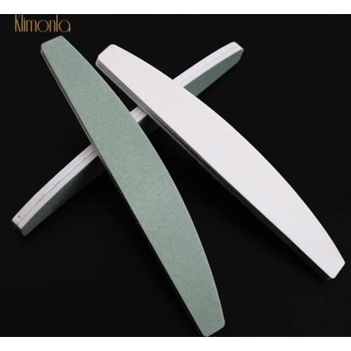 25Pcs/Lot Green Boat Nail File Blocks Nail Sanding Polishing Buffer Sandpaper Manicure UV Gel Polisher Nail Salon Tools