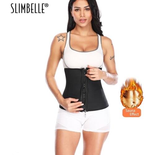 Sweat Sauna Underbust Corset Waist Trainer Cincher Slimming Shaper Steel Boned Black Neoprene Zipper Hooks Shapewear