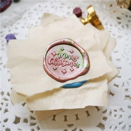 Merry Christmas Retro brass Stamp Antique Sealing Wax Stamps Wedding Invitations Wax Seal Stamp