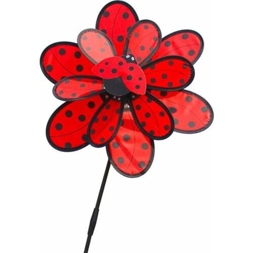 Cute Pinwheel Windmill Wind Spinners Toy for Lawn & Garden Flower Pot Ornament Decor - Football/Beatles