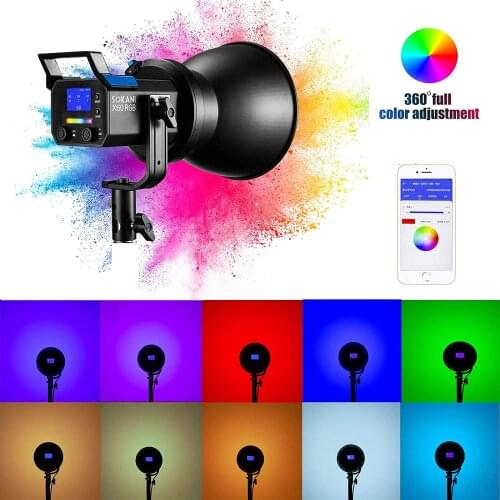 Sokani X60 RGB 80W LED Light Video Light 2800K-10000K Bowens Mount CRI96 TLCI 95+ Effect Lighting for Photography Photo Video