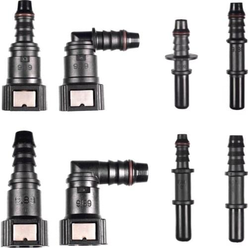 8mm Universal Straight Fuel Line Quick Release Connect Female Connector Black Excellent Craftsmanship and Well Durability