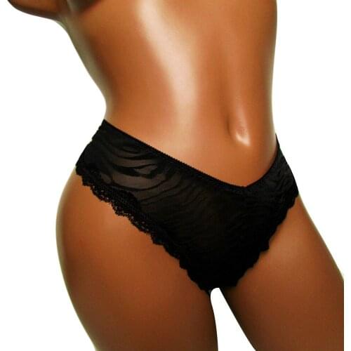 Candy Cherries Panties Zebra Sexy Briefs Lace Underwear Womens Thong Low Rise Panty Ladies Intimate