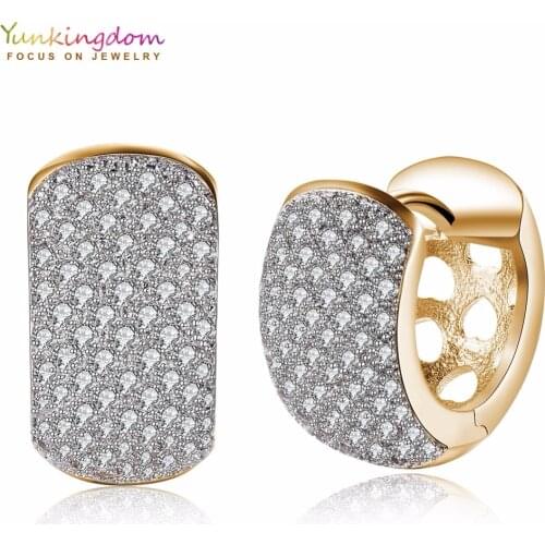 Yunkingdom Vintage Round Hoop Earrings for Women Gold Color Fashion Earring 2017 Brincos LPK5132