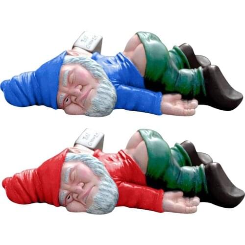 Funny Mini Drunk Dwarf Decor Innovative Garden Yard Resin Gnome Dwarfs Statue Sculpture Decoration Garden Desktop Ornaments Gift