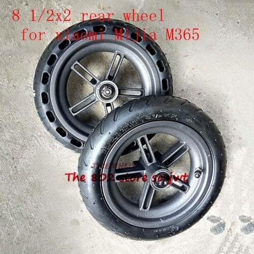 For Xiaomi Mijia M365 Scooter Rear Wheels 8 1/2X2 Electric Skate Board Pneumatic Wheel Tyre or Solid Wheel & 8.5 Inch Wheel Rims