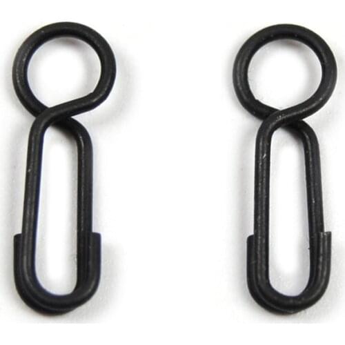 50 pcs Matt Black Crank Swivel with Snap Coarse Carp Brass Fishing Accessories Terminal Tackle