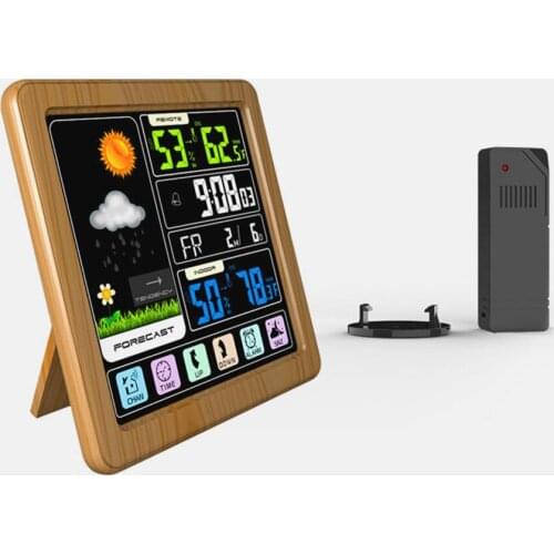 Home Touch Screen Wireless Weather Station Color LED Display Barometer Indoor And Outdoor ,Thermometer Hygrometer Digital Alarm