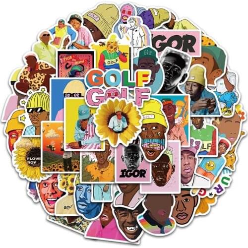 50Pcs Pop Singer Tyler The Creator Sticker For Suitcase Guitar Laptop Motorcycle Car Skateboard Computer Game Machine Toy DIY