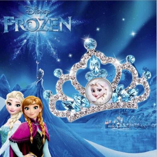 Genuine Disney Princess Frozen Anna elza Dress Up Crown Wig Magic Makeup for Cosplay Set Kids Girl Birthday Party Supplies