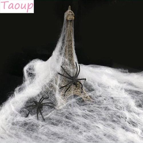 Taoup Cotton Scary Artificial Spider Silk Halloween Decor for Haunted Hourse Chamber KTV Horror Halloween 2018 Accessories Props