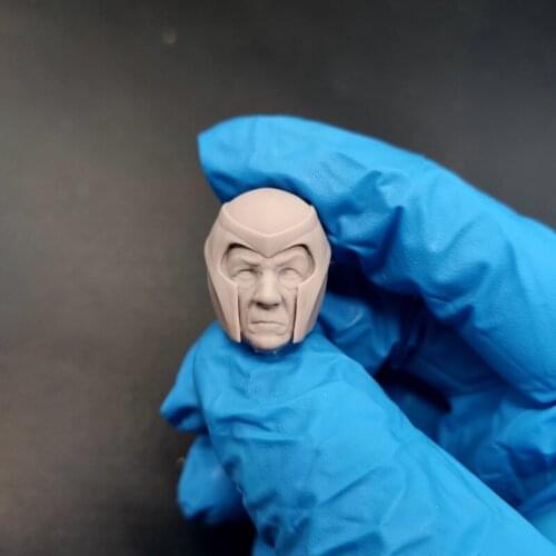 Blank 1/12 Scale The Older Magneto Head Sculpt Unpainted Fit 6" ML Figure