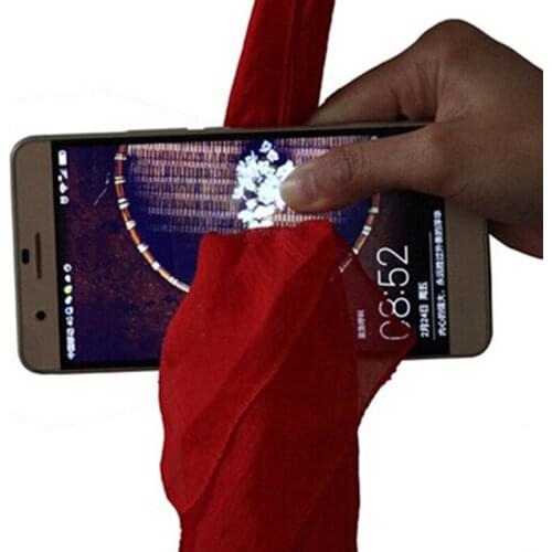 Scarves through mobile phone talent show screen scarf into the phone stage close magic props interesting games JK893988