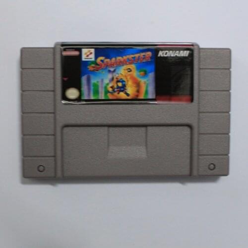 Sparkster 16 bit NTSC Big Gray Game Card For USA Version Game Player