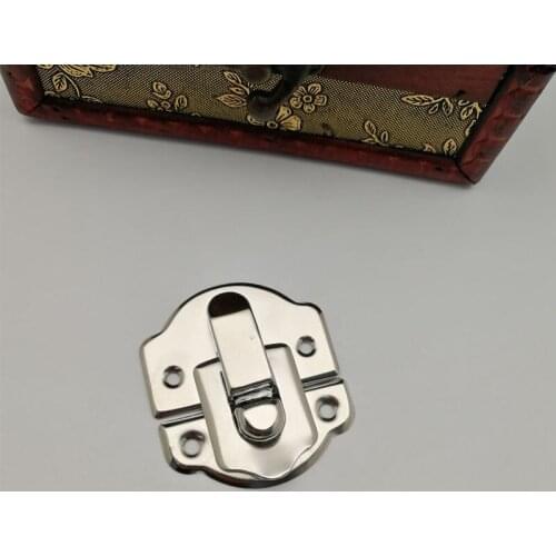20pcs 43*48mm Big Antique trunk lock hasp buckle dark wooden boxes decorative buckle latch hook locks for Dresser Gift Box