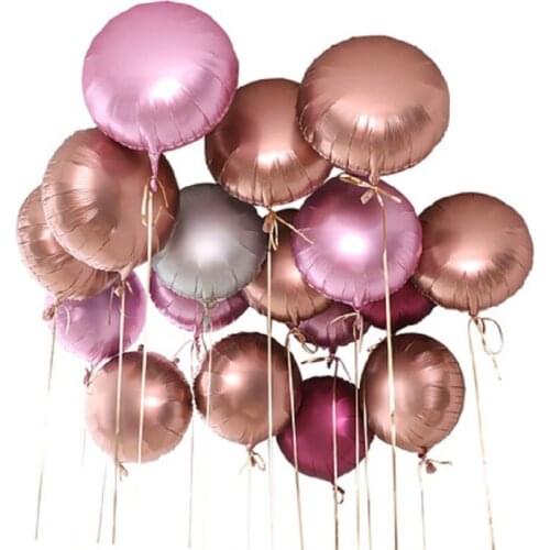 20pcs/50pcs 18 inch Chrome Metallic Matte Metal Heart Round Heart Helium Foil Balloons Wedding Baby Birthday Party Decoration
