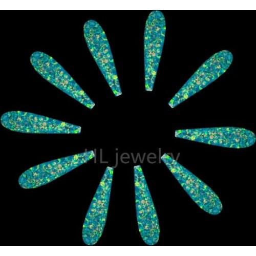 20PCS/Lot 8x30MM Opal Teardrop Jewelry Working Drop Earrings/Necklaces For Women Op02 Synthetic Opal Teardrop Pendant