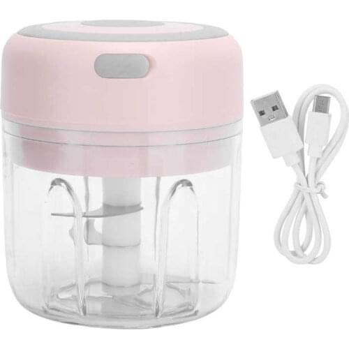 250ml USB Mini Wireless Electric Garlic Masher Stainless Steel Three-leaf Blades Vegetable Food Cutter Chopper