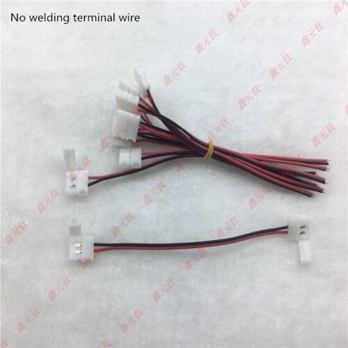 2p No welding terminal wire Unilateral interface Bilateral interface waterproof non-waterproof 15cm Wide 10mm 100PCS/lot
