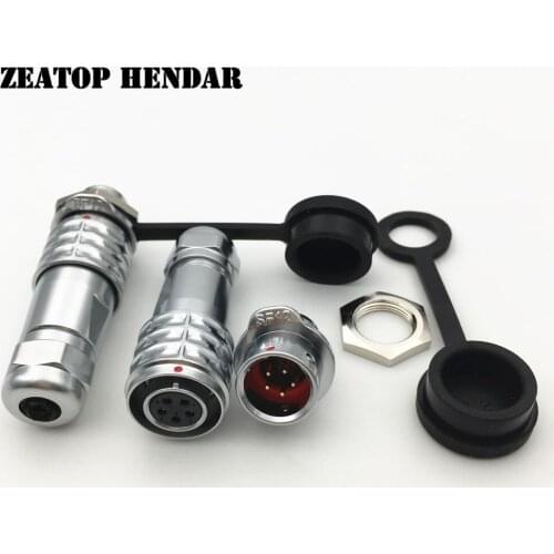 5Sets SF12 Female Plug Male Socket 2 3 4 5 6 7 9 Pin Waterproof Metal PUSH-PULL IP67 Electrical Industrial Aviation Connector