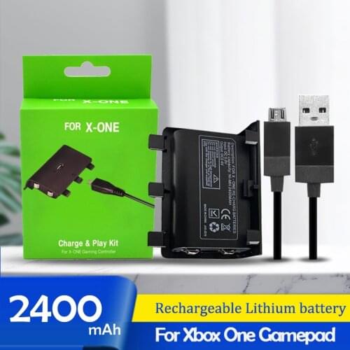 2400mAh Rechargeable Ni-MH battery pack For XBOX ONE Controller Wireless Gamepad Joypad Replacement Battery With USB Cable