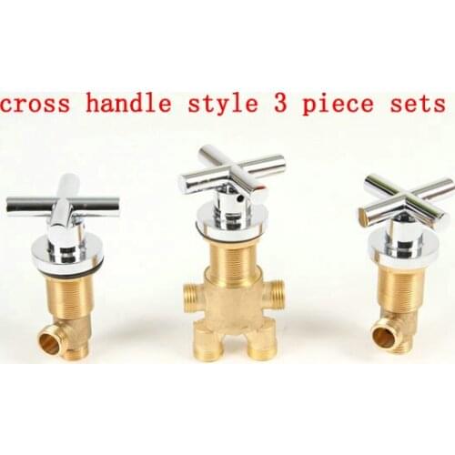 2/4 ways shower room mixing valve faucet accessories, Brass water separator bathtub valves, 4 Style cold and hot water switch
