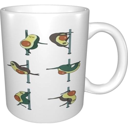 Avocados Pole Dancing Club Avocado Vegan Funny Guacamole Cartoon Food Cute 100 Percent Mug Coffee Cup Coffee Mug Mermaid Mug