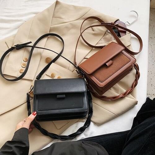 Brand Original Design Leisure Retro Bag New 2021 Korean Fashion Contrast Color Joker Shoulder Slung Square Bag