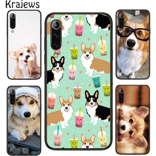 Krajews Corgi Dog and bubble tea Phone Case Cover For Huawei P10 P20 P30 P40 Mate 10 20 30 40 Pro Lite P Smart 2019 2020 Z Shell