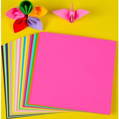 Childrens Students' Color Handmade Origami Paper Crane Kindergarten DIY Production Materials Square Colored Paper