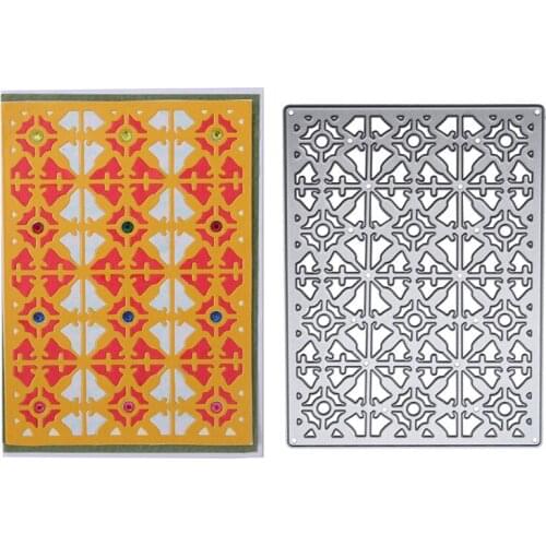 YaMinSanNiO Flower Frame Dies Background Metal Cutting Dies Scrapbooking Album Card Making Embossing Die Cut Stencil Decor