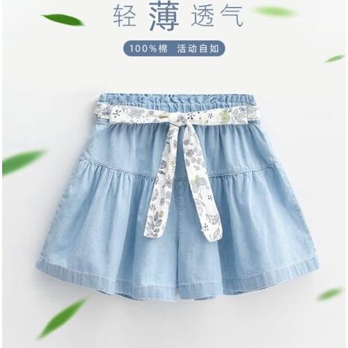 Girl Denim bow skirt girl Denim bow skirt shorts 2020 summer clothing baby children kids shorts Good quality comfortable clothes