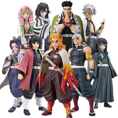 Big Size 15cm Anime Demon Slayer Action Toys Kamado Tanjirou Nezuko Model PVC Figure Toys Zenitsu Inosuke Kimetsu No Yaiba